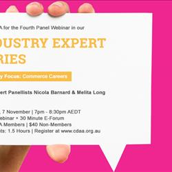 Webinar &amp; E-Forum: Industry Expert Series - Commerce Careers